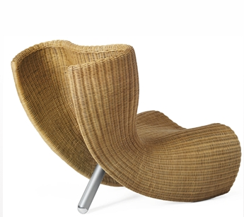 Wicker and Steel chair by Marc Newson